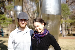 Me and my husband at the Nelson-Atkins Art Museum in Kansas City. Photo by my friend Joe.